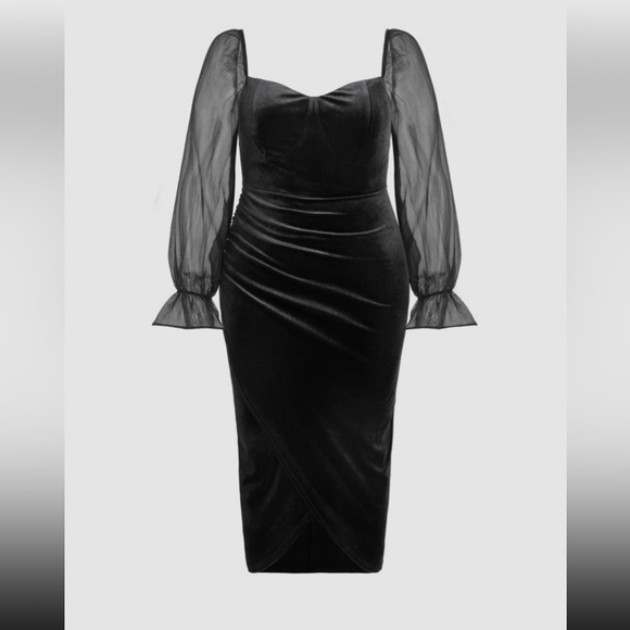 Cider Dresses Nwt Cider Velvet Midi Dress Poshmark